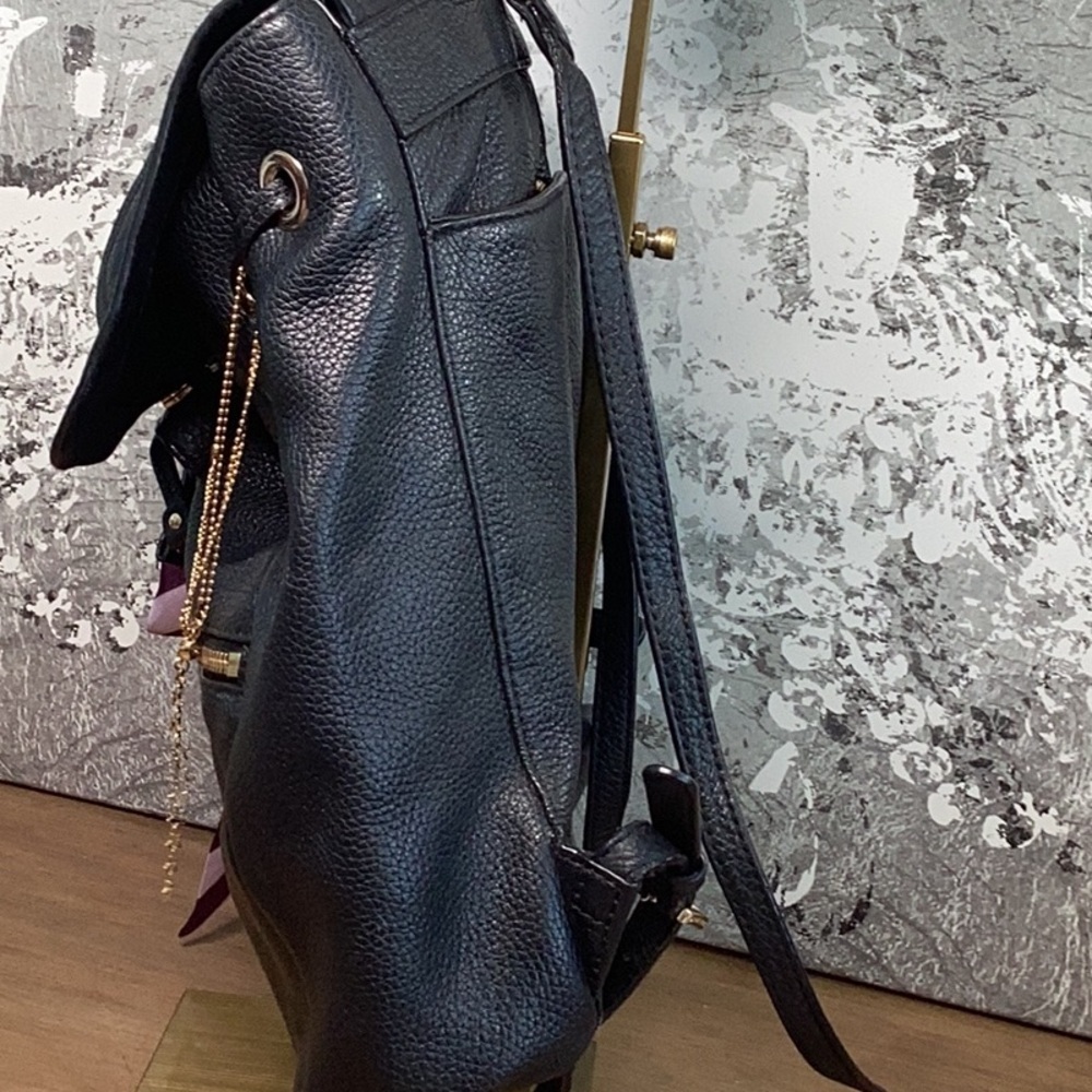 Michael Kors Black Leather Backpack - Picture 5 of 11